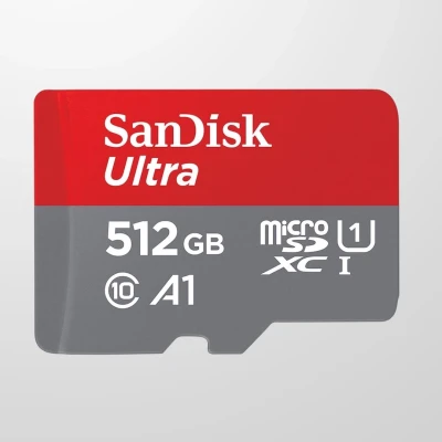 SANDISK Ultra microSDXC 512GB + SD Adapter 150MB/s A1 Class 10 UHS-I