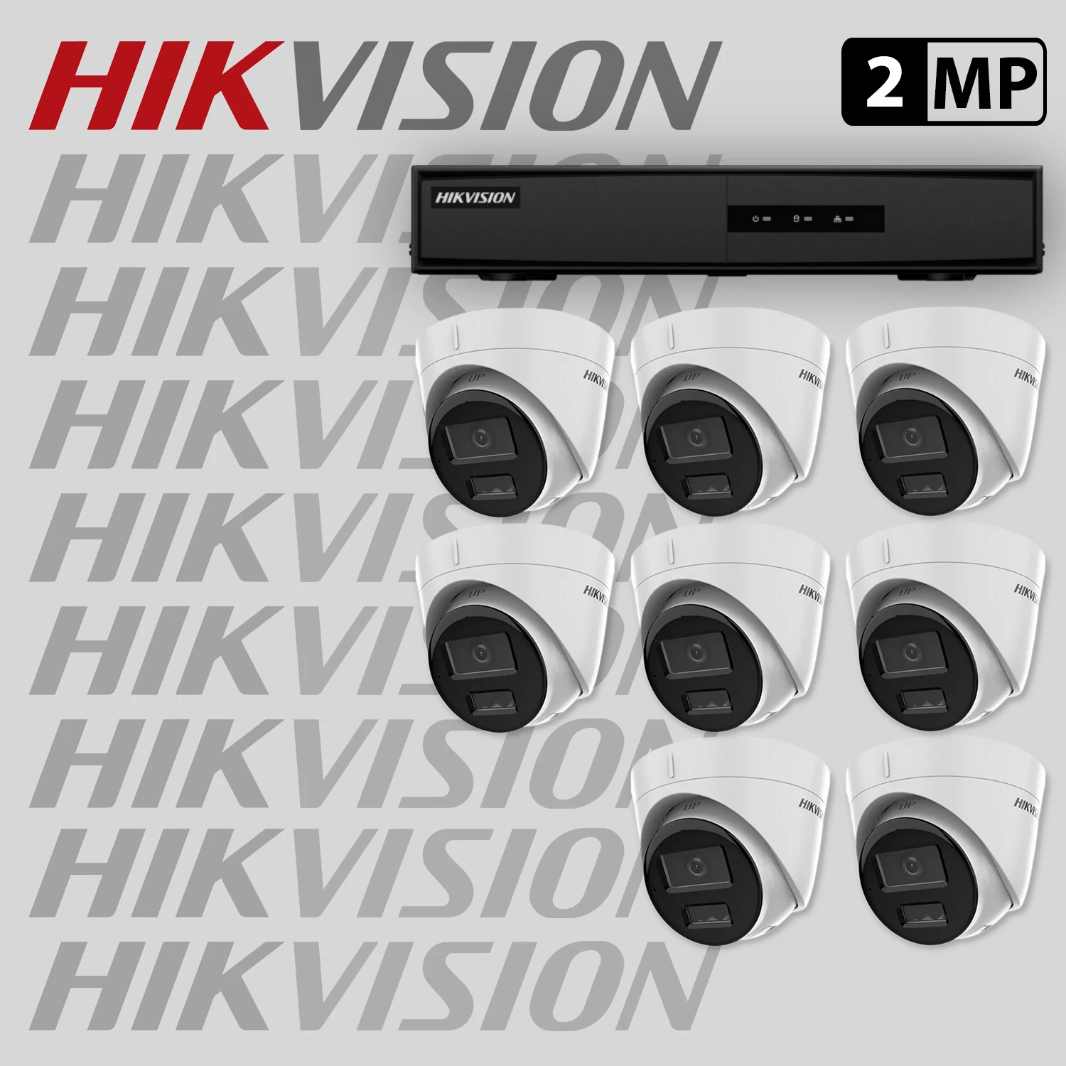 Комплект за видеонаблюдение HIKVISION с 8 IP камери + рекордер 8IP-2MP-SET5