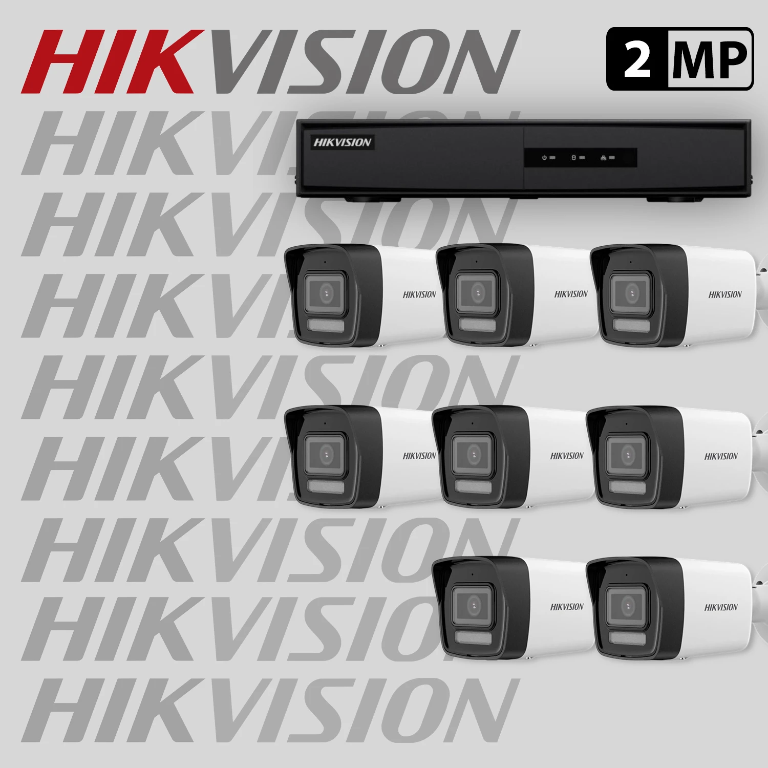 Комплект за видеонаблюдение HIKVISION с 8 IP камери + рекордер 8IP-2MP-SET6 — 1