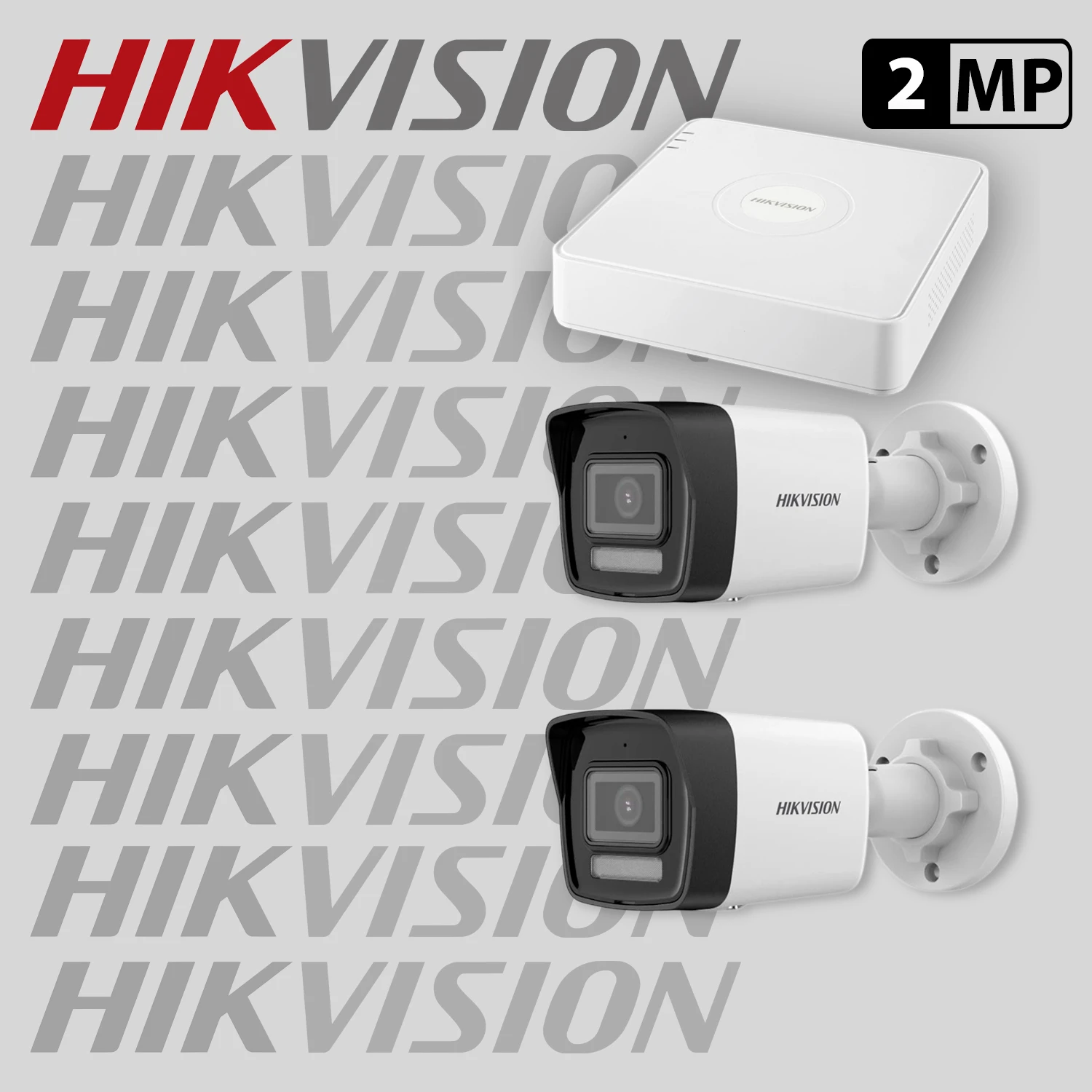 Комплект за видеонаблюдение HIKVISION с 2 IP камери + рекордер 2IP-2MP-SET6 — 1