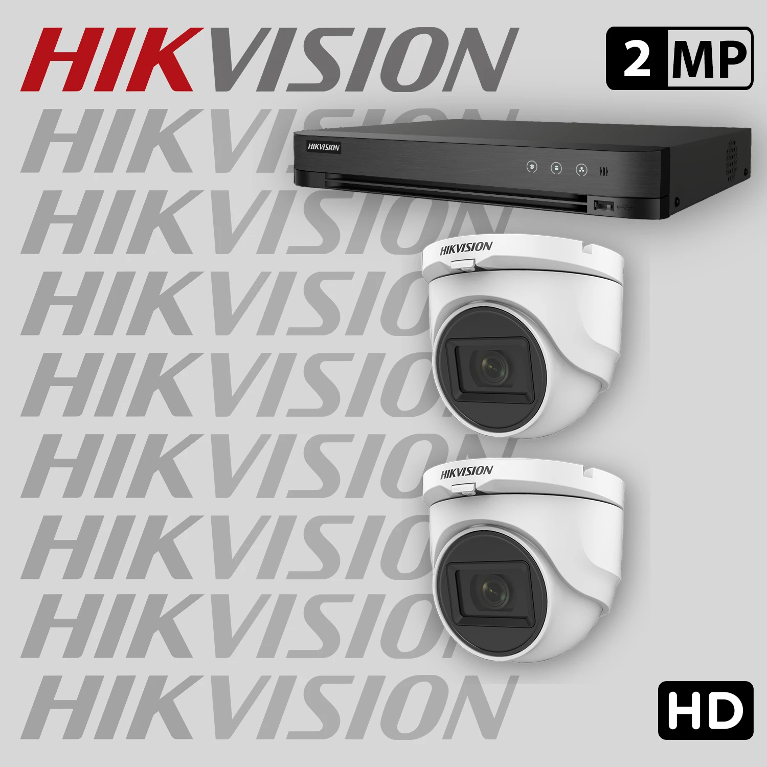 Комплект за видеонаблюдение HIKVISION с 2 HD камери + рекордер 2HDV2-2MP-SET — 1